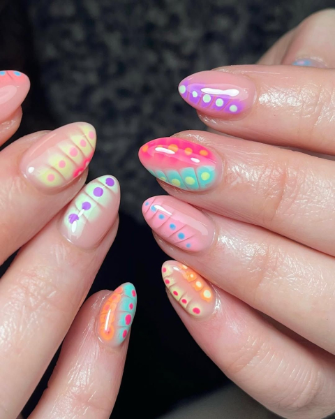 Butterfly blooming gel nails